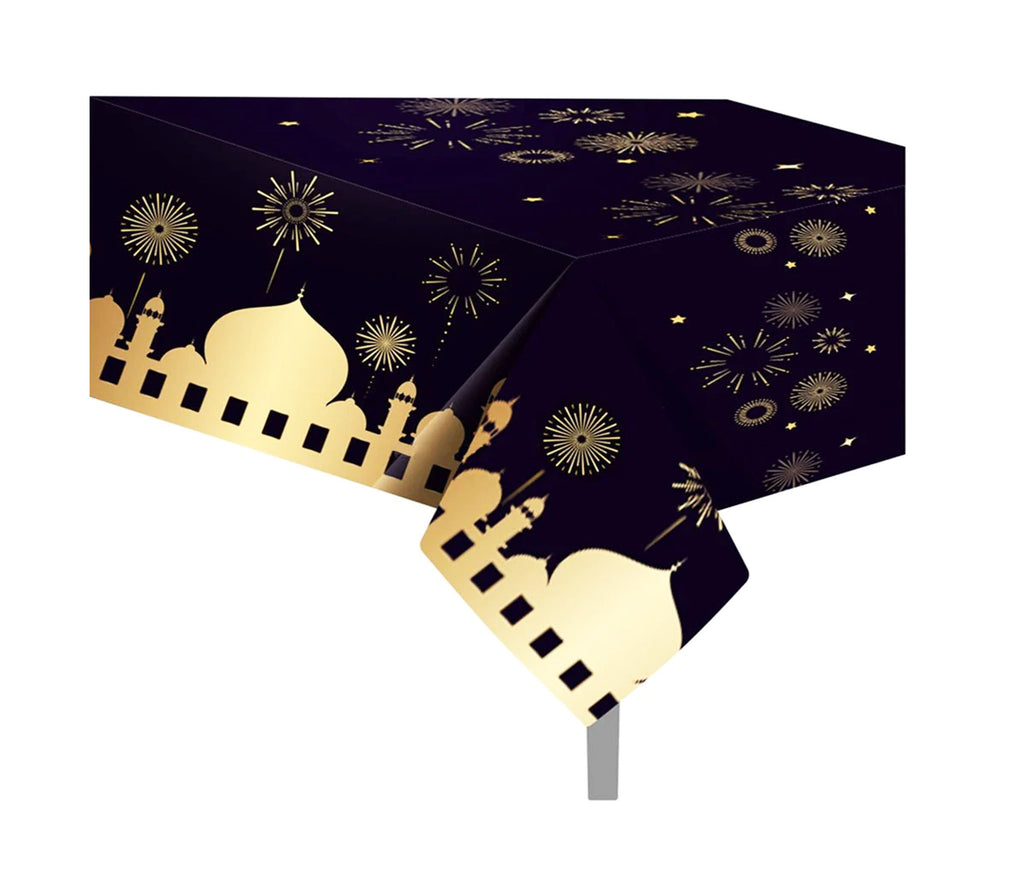 Black and Gold Reusable tablecloth Muslim Memories