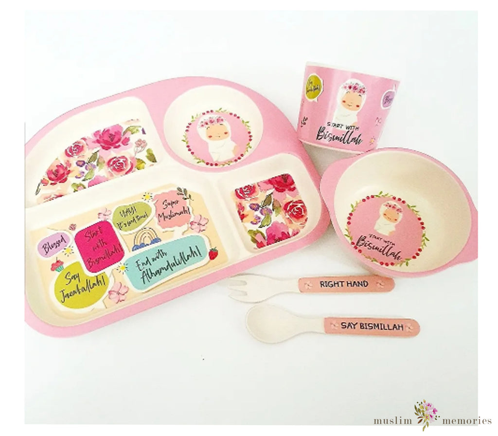 Muslim Girl Kids Tableware Gift Set Imaan Kidz