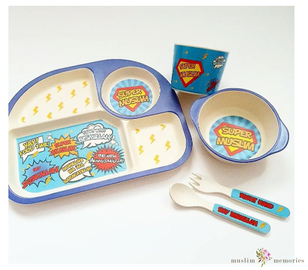 Super Muslim Kids Tableware Gift Set Imaan Kidz