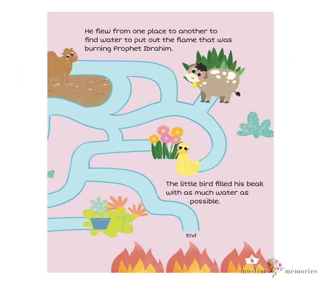 Prophet Ibrahim & The Little Bird Activity Book By Saadah Taib Muslim Memories