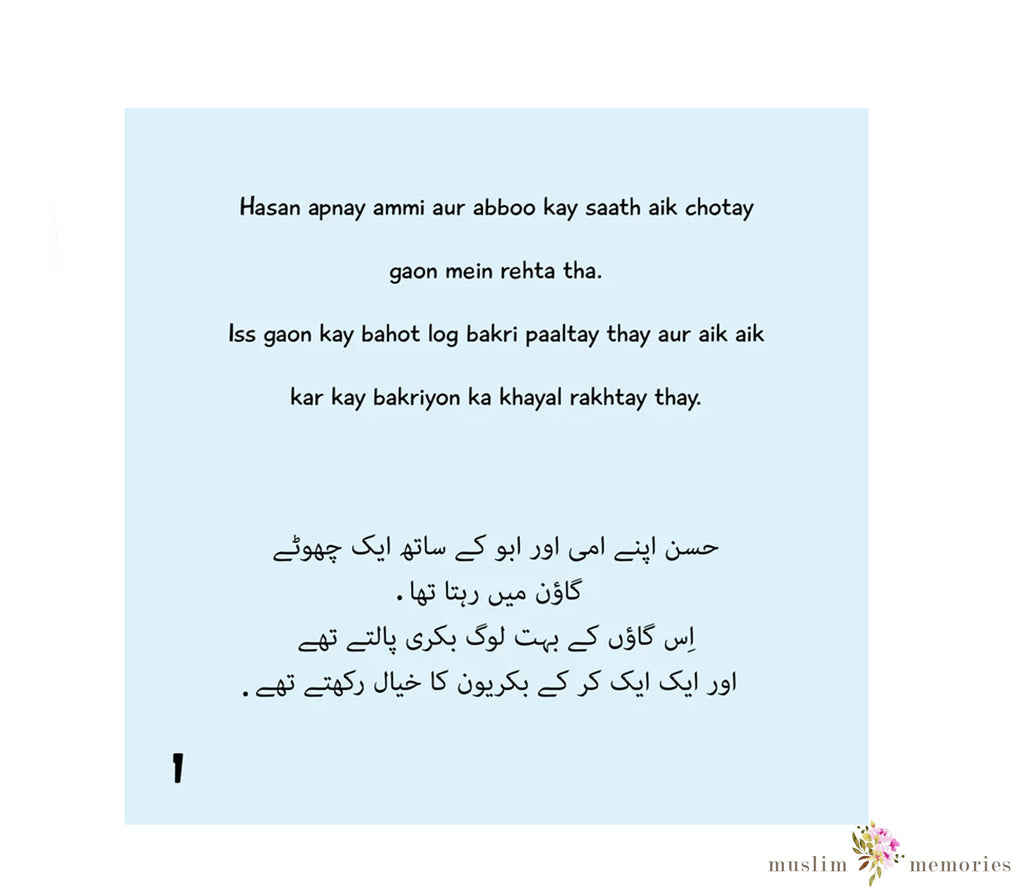 Larka Bheriya Bheriya Chillaya Urdu Children's Book Muslim Memories