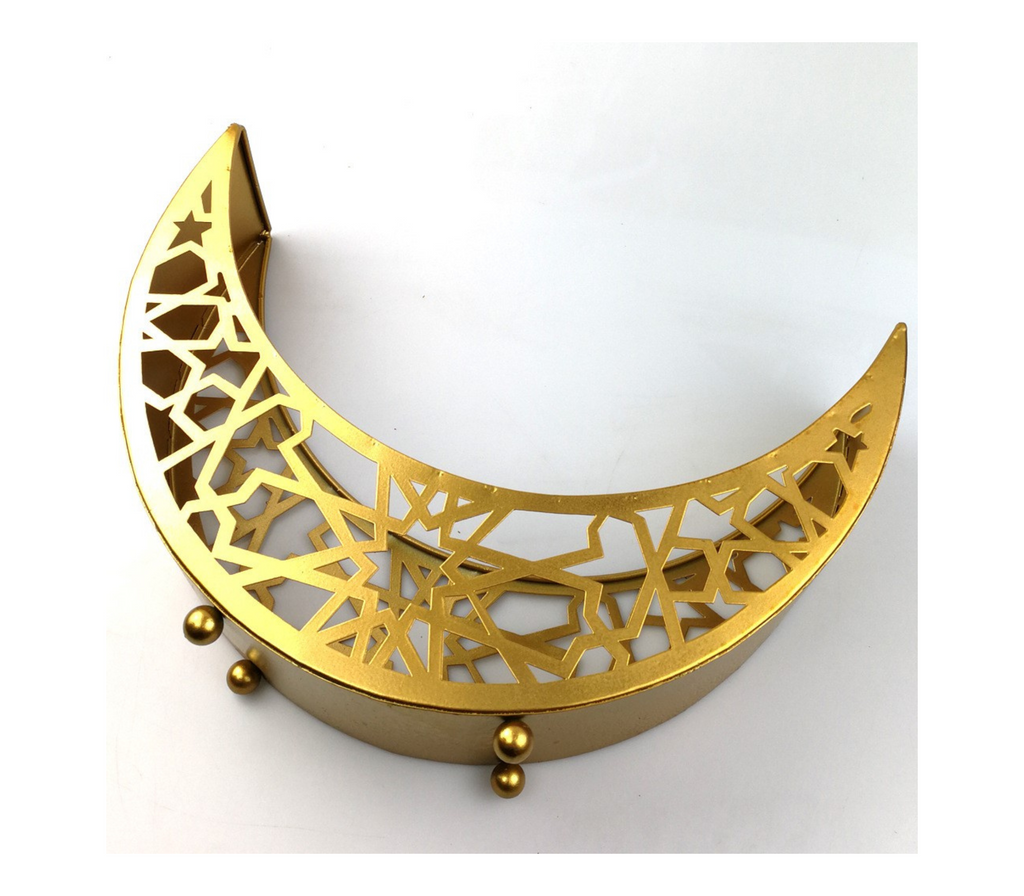 Ramadan and Eid Crescent Moon Serving Tray U-SHINE CRAFT CO.