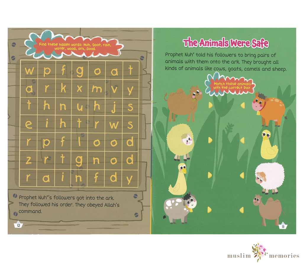 Prophet Nuh & The Great Ark Activity Book By Saadah Taib Muslim Memories