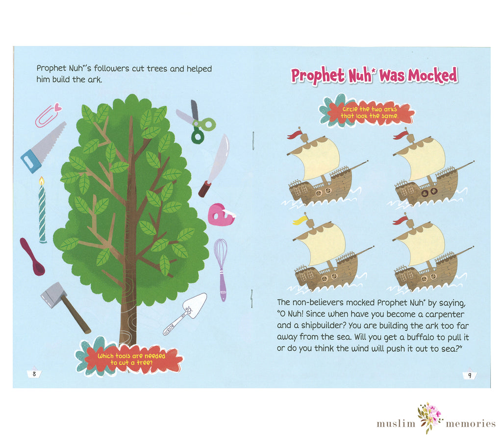 Prophet Nuh & The Great Ark Activity Book By Saadah Taib Muslim Memories