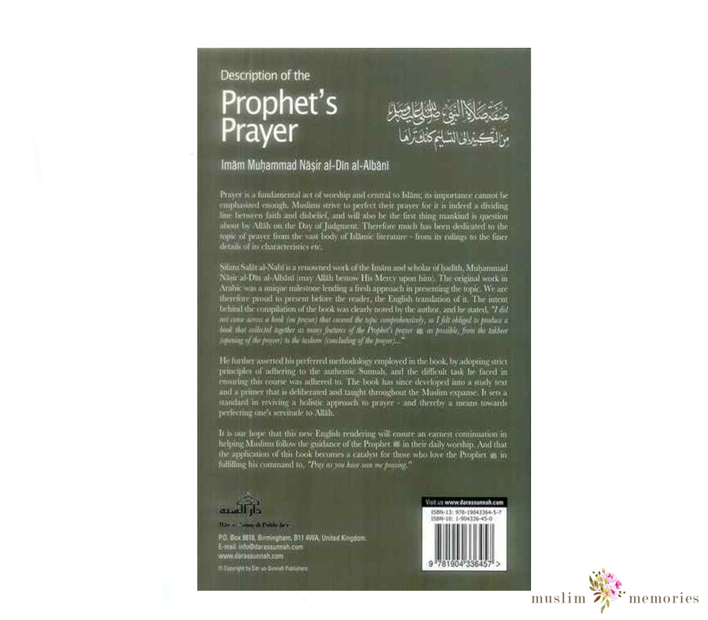 Description of the Prophets Prayer By Muhammad Nasir al-Din al-Albani Muslim Memories