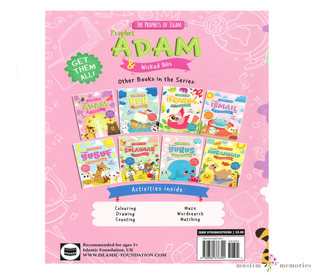 Prophet Adam and Wicked Iblis Activity Book By Saadah Taib Muslim Memories