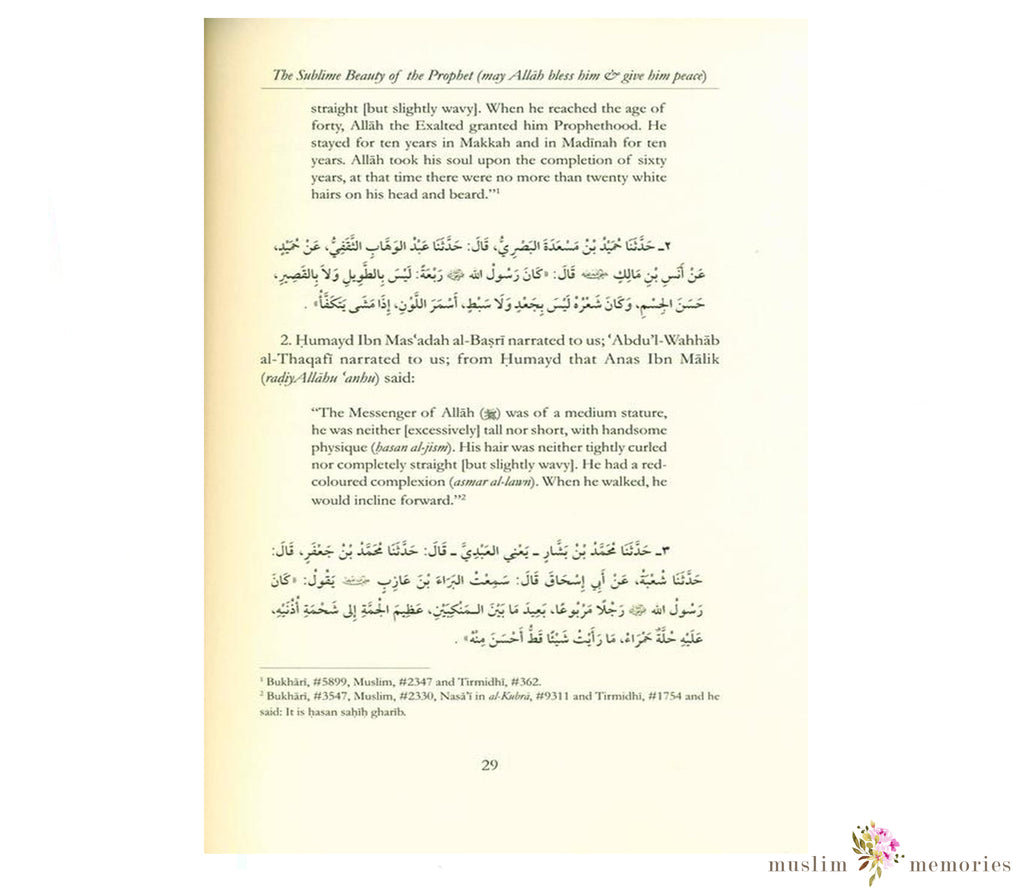 The Sublime Beauty Of The prophet :Al-shama'il Al-Muhammadiyyah By Imam Muhammad Ibn Isa Al-Trimidhi Muslim Memories