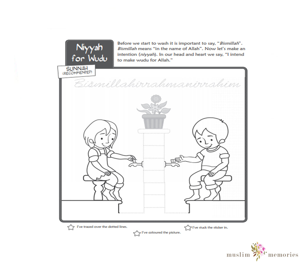 All About Wudu (Ablution) Activity Book Muslim Memories