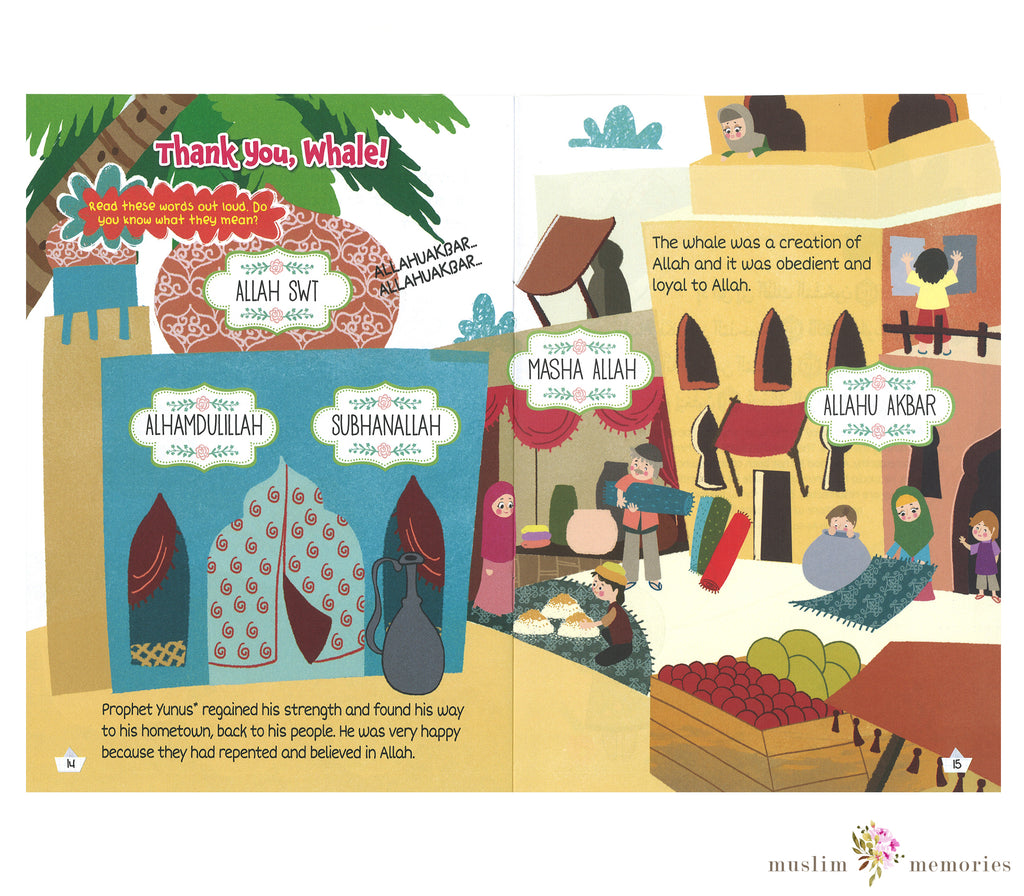 Prophet Yunus & the Whale Activity Book By Saadah Taib Muslim Memories