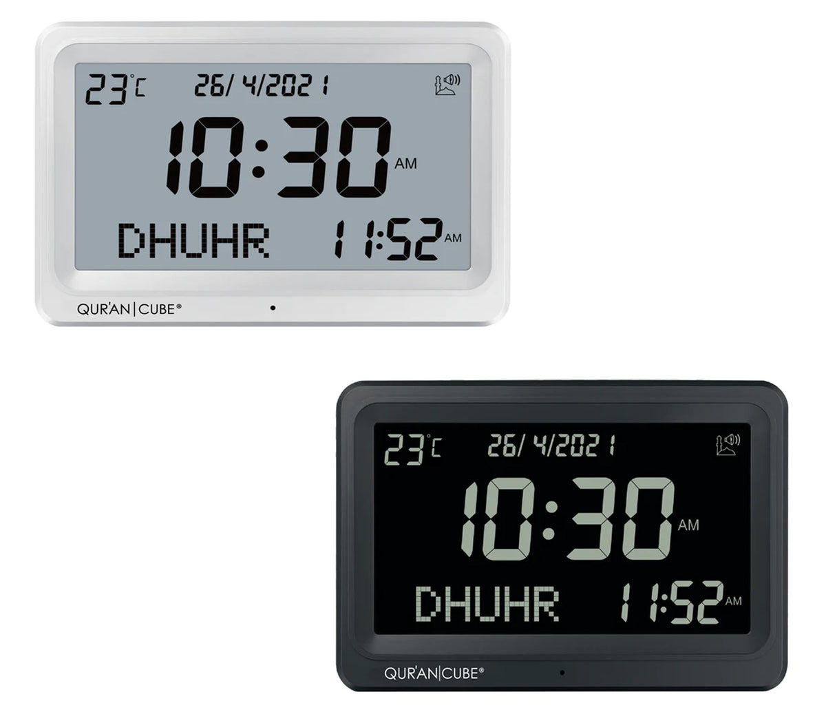 Black Adhan Clock Automatic Azan Times By Location Prayer Alarms Azaan