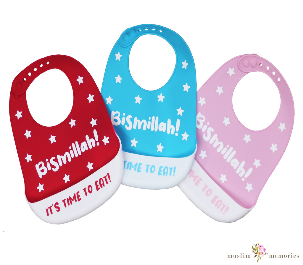 Bismillah Reusable Silicone Baby Bib Muslim Memories