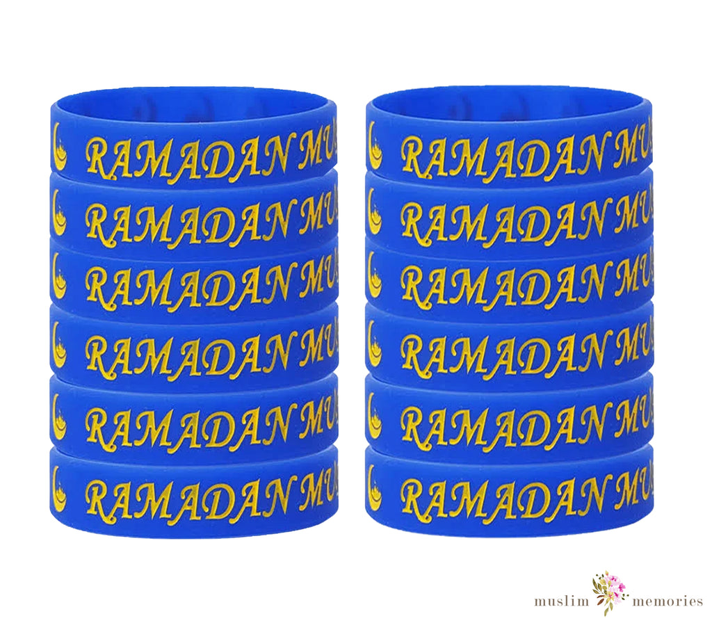 Ramadan Mubarak Wristbands Set of 12 Pieces Muslim Memories