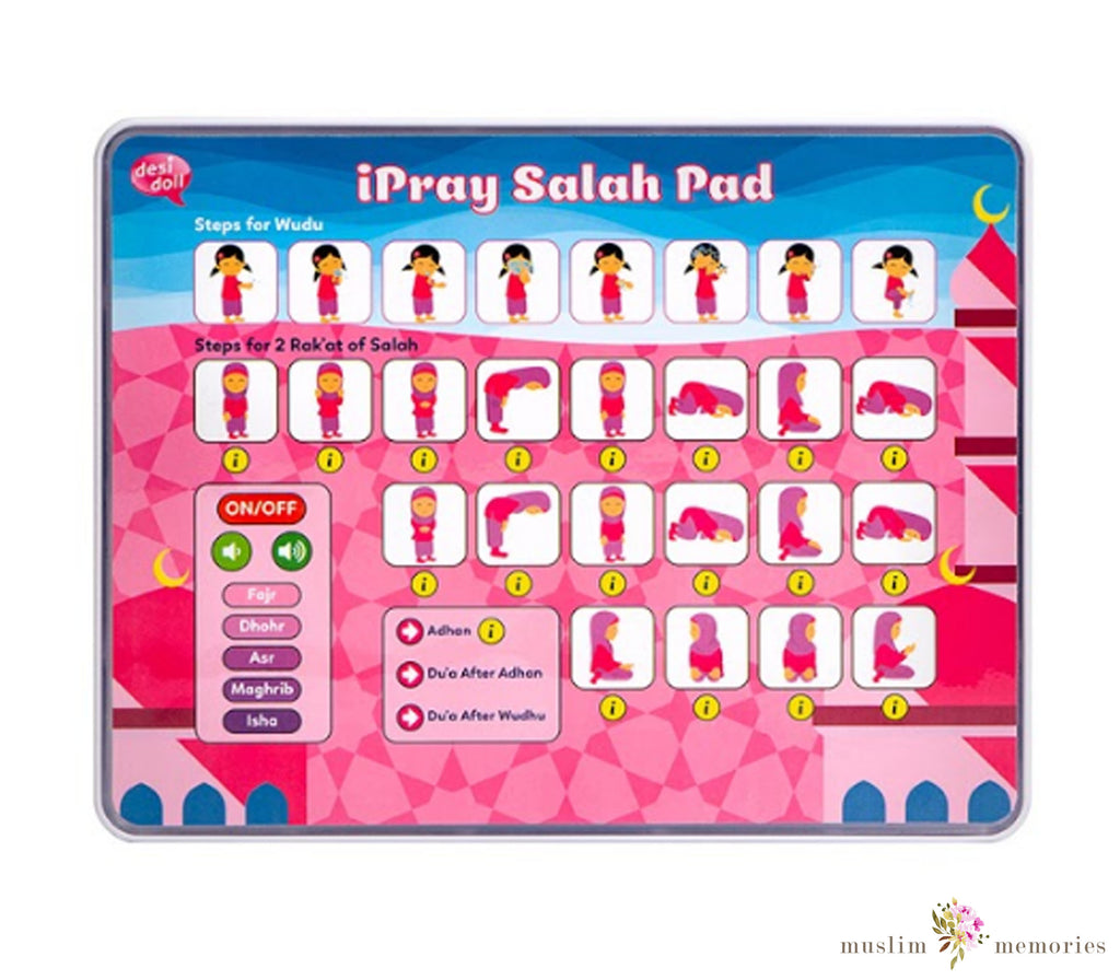 iPray Salah Pads (Girl) Now with Kickstand & Lights! Muslim Memories