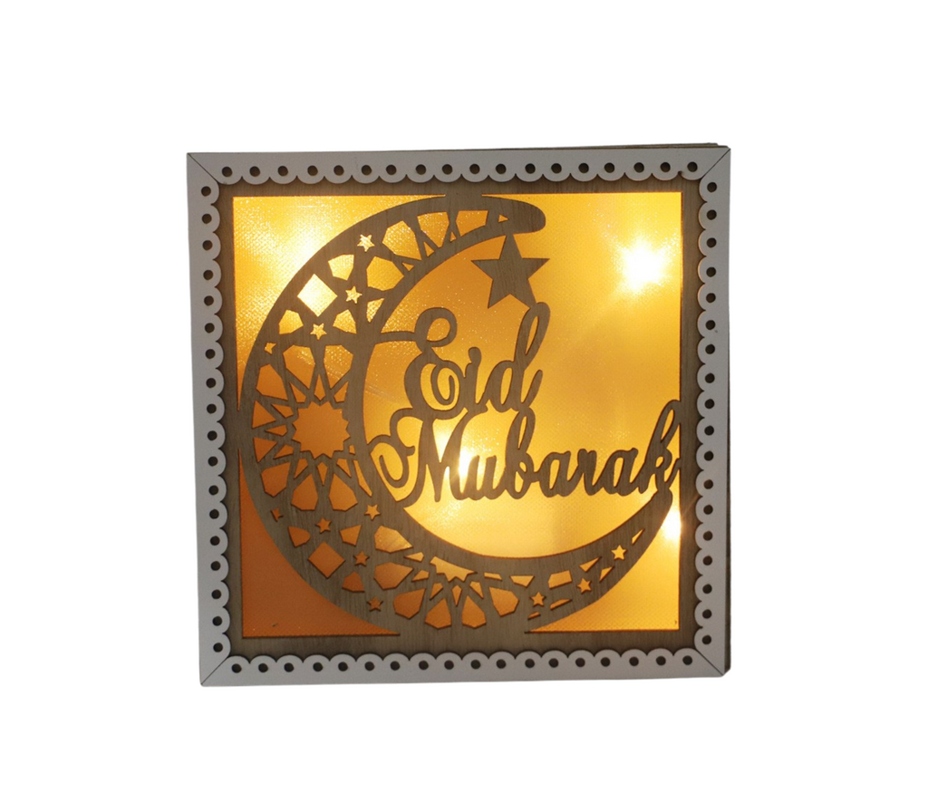 Eid Mubarak Crescent Moon Led Light Frame U-SHINE CRAFT CO.