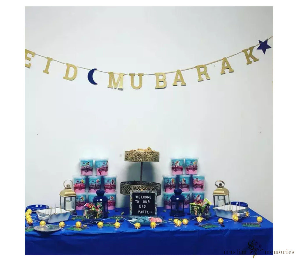 Eid Mubarak Letter Banner Muslim Memories