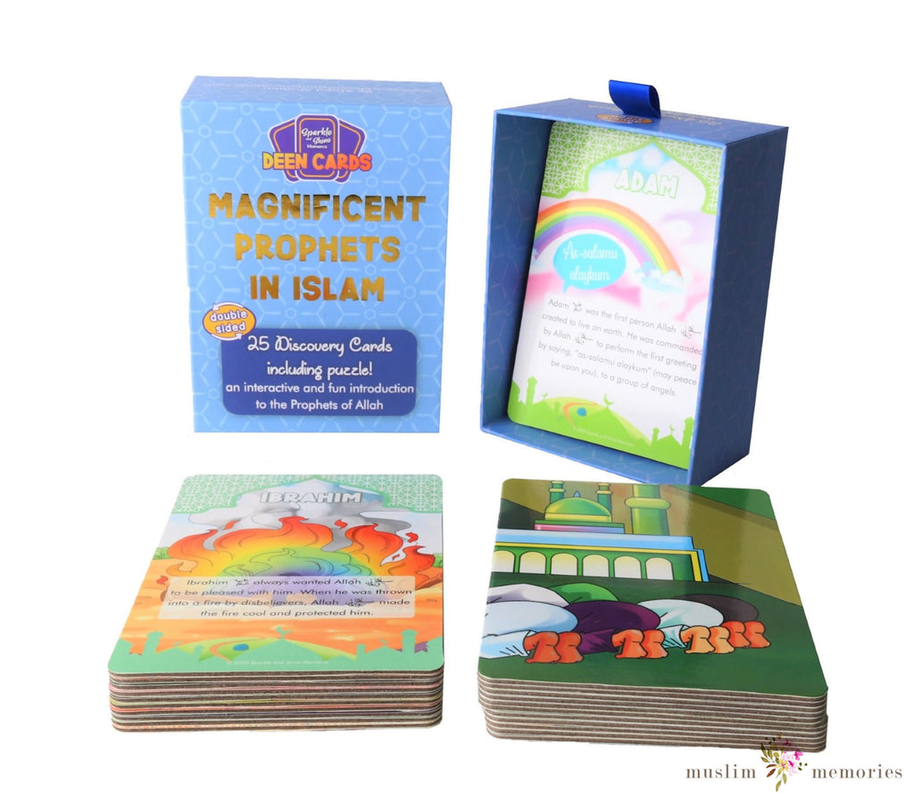 Islamic Card Set of the Magnificent Prophets for Children Muslim Memories