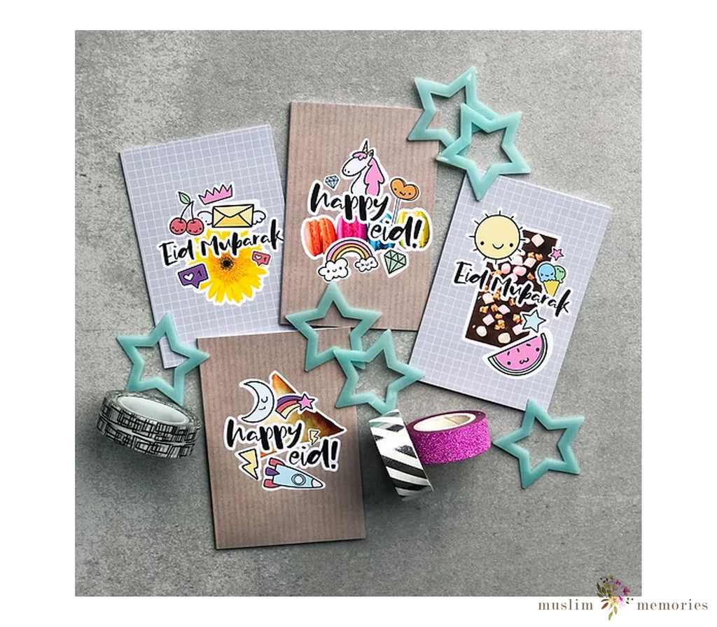 8 Doodle Bug Eid Cards Multipack Muslim Memories