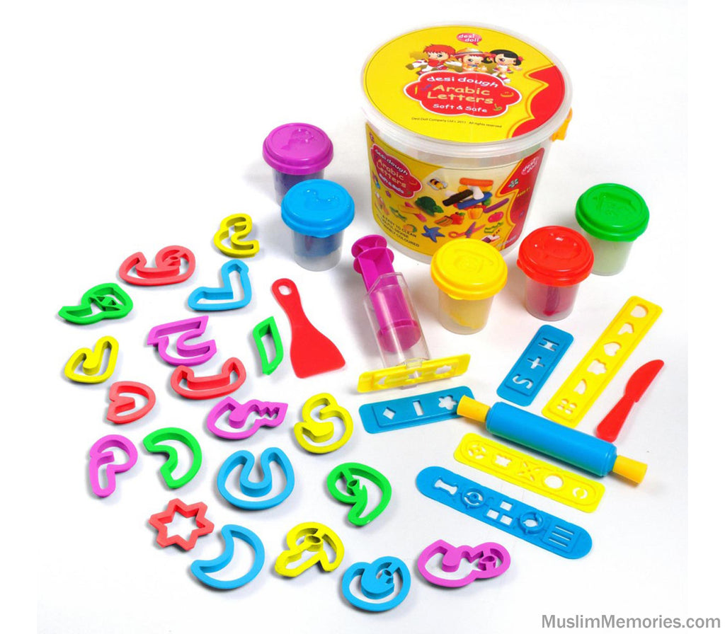 Arabic Alphabet Play dough Letter Set Muslim Memories