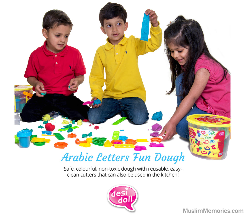 Arabic Alphabet Play dough Letter Set Muslim Memories
