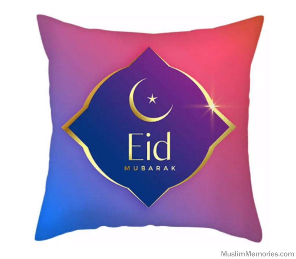 Eid Mubarak Ombre Pillow Case Muslim Memories