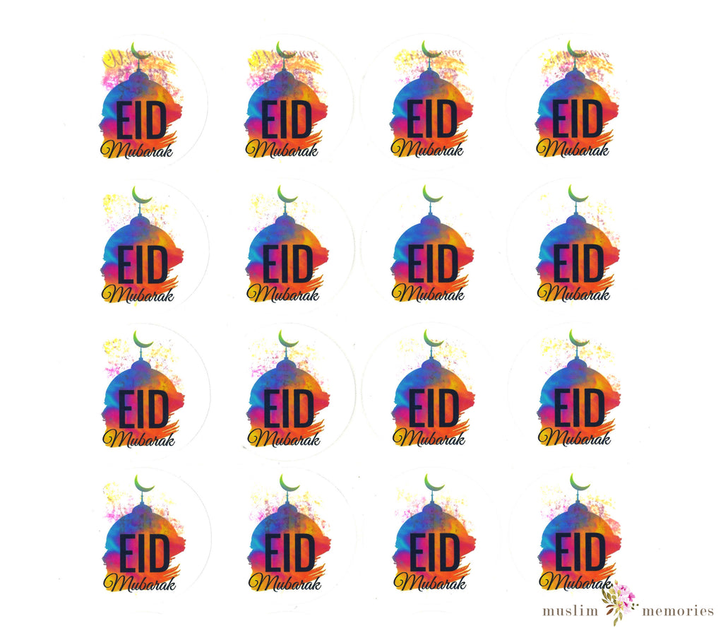 Eid Mubarak Stickers Set Muslim Memories