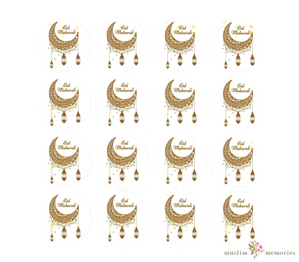 Eid Mubarak Stickers Set Muslim Memories
