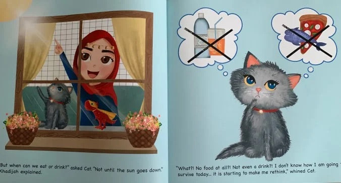 Khadijah and Cat: Ramadan Is Here! By Shamsa Ahmed Muslim Memories