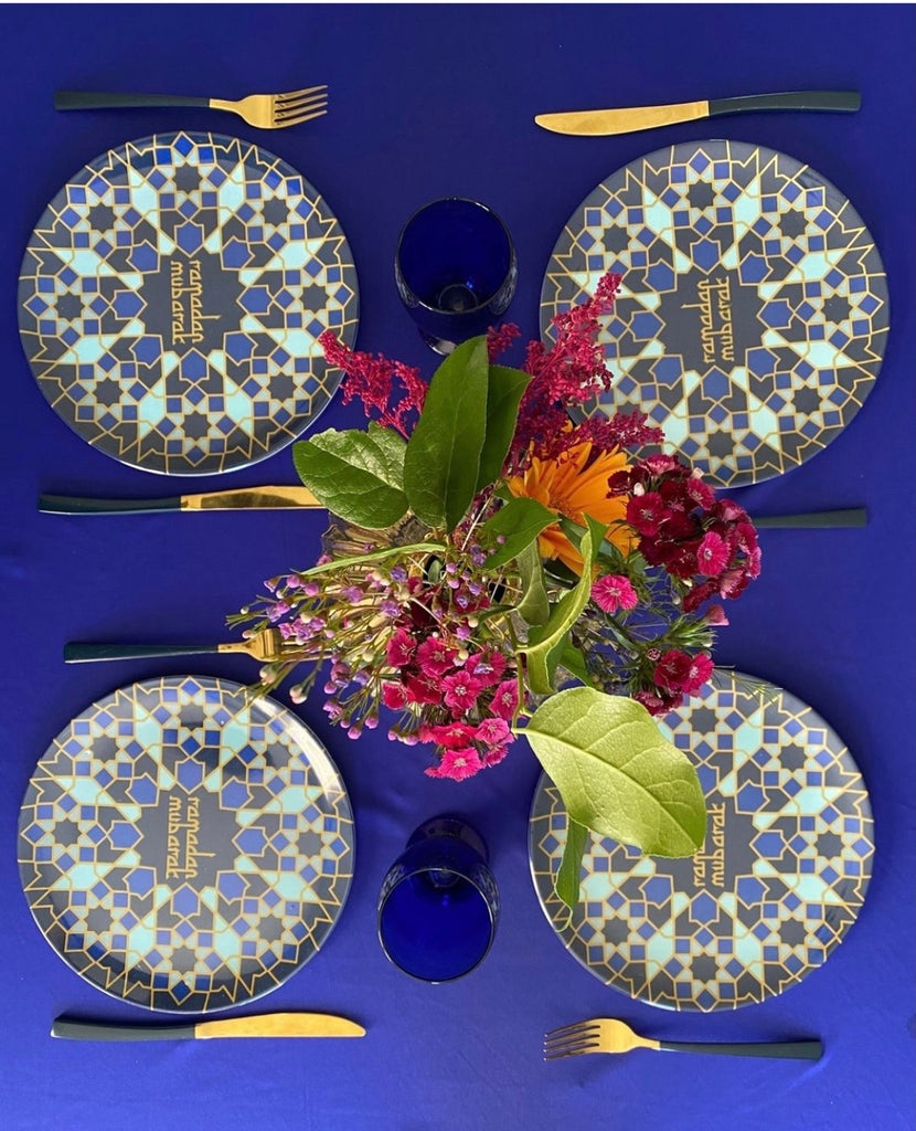 Ramadan Arabesque Melamine Dinner Plates Set of 4 Eid Creations