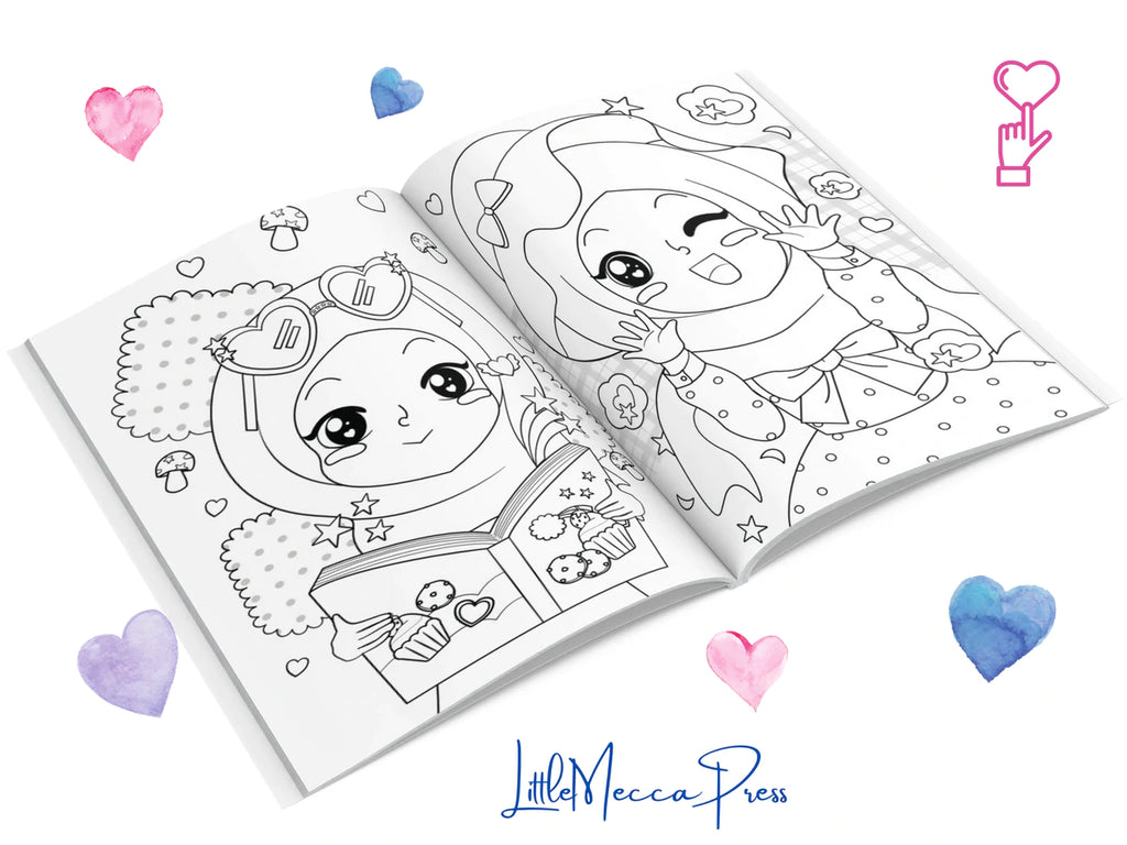 Islamic Children's Coloring Book Twinkle Hijab by Little Mecca Press LITTLE MECCA PRESS