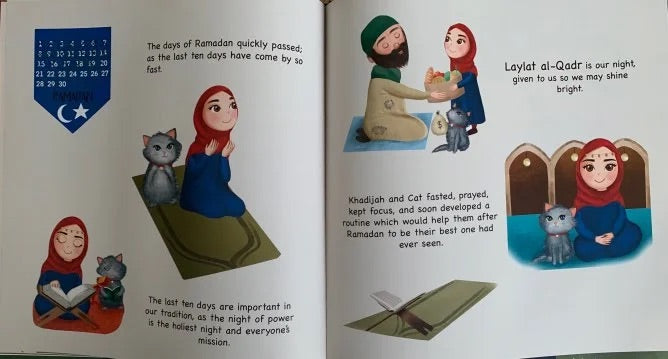 Khadijah and Cat: Ramadan Is Here! By Shamsa Ahmed Muslim Memories