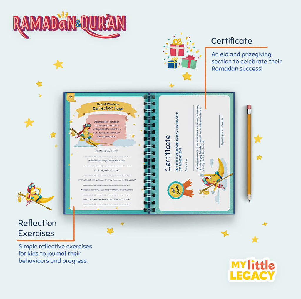 Ramadan & Qur'an Kids Journal Activity Book Muslim Memories