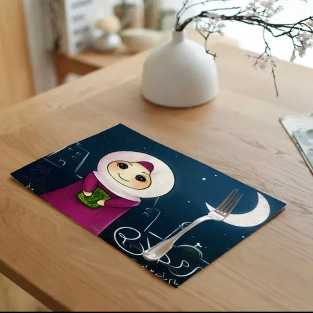 Ramadan Moon Linen Mat Muslim Memories