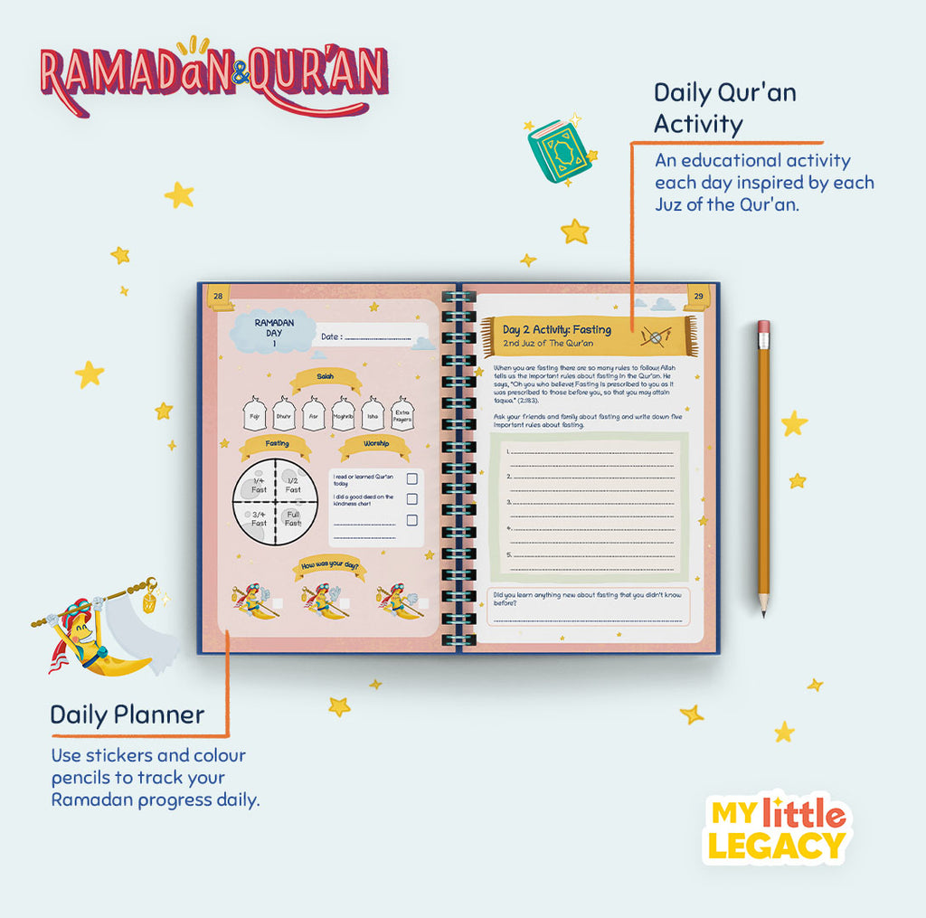 Ramadan & Qur'an Kids Journal Activity Book Muslim Memories