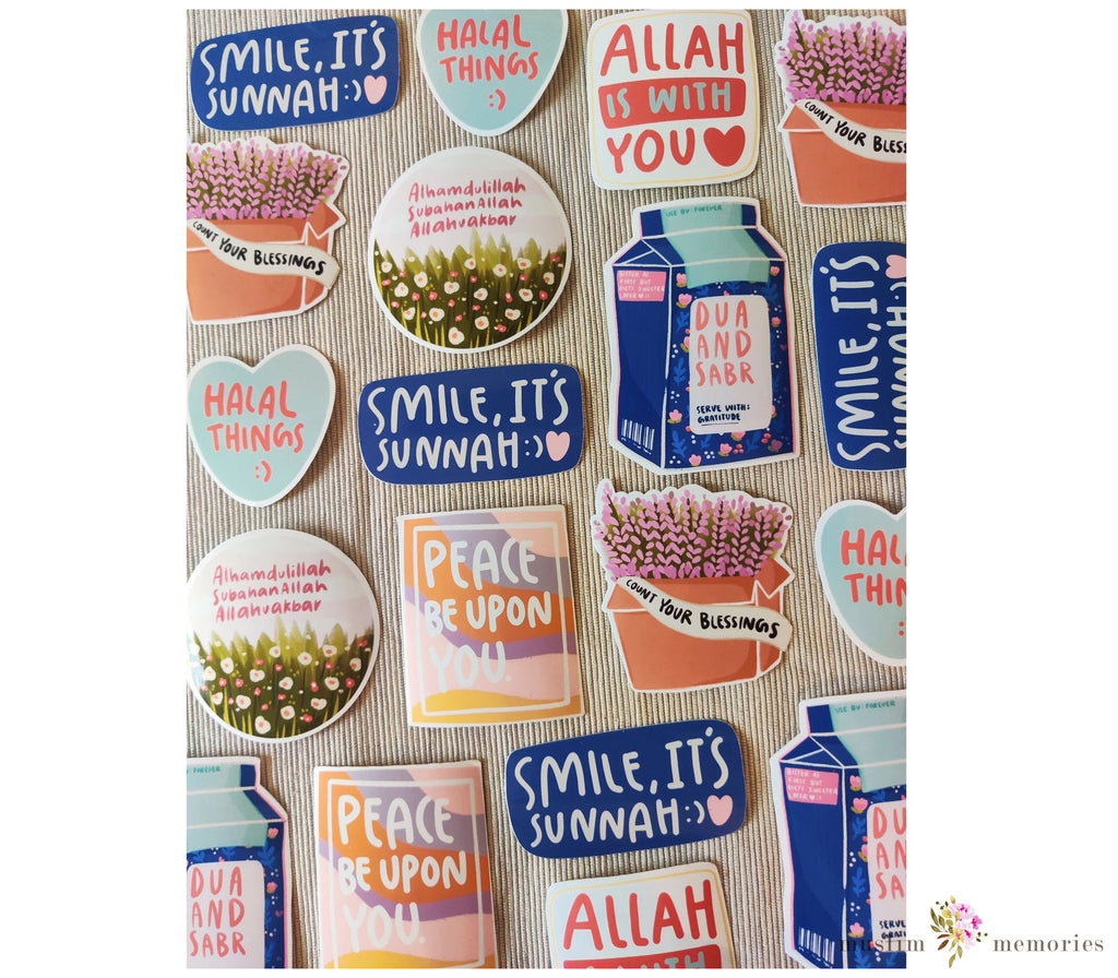 Islamic Quotes Stickers Set Muslim Memories