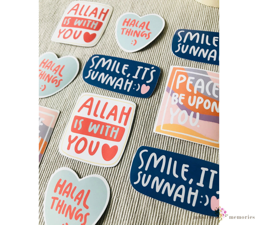 Islamic Quotes Stickers Set Muslim Memories