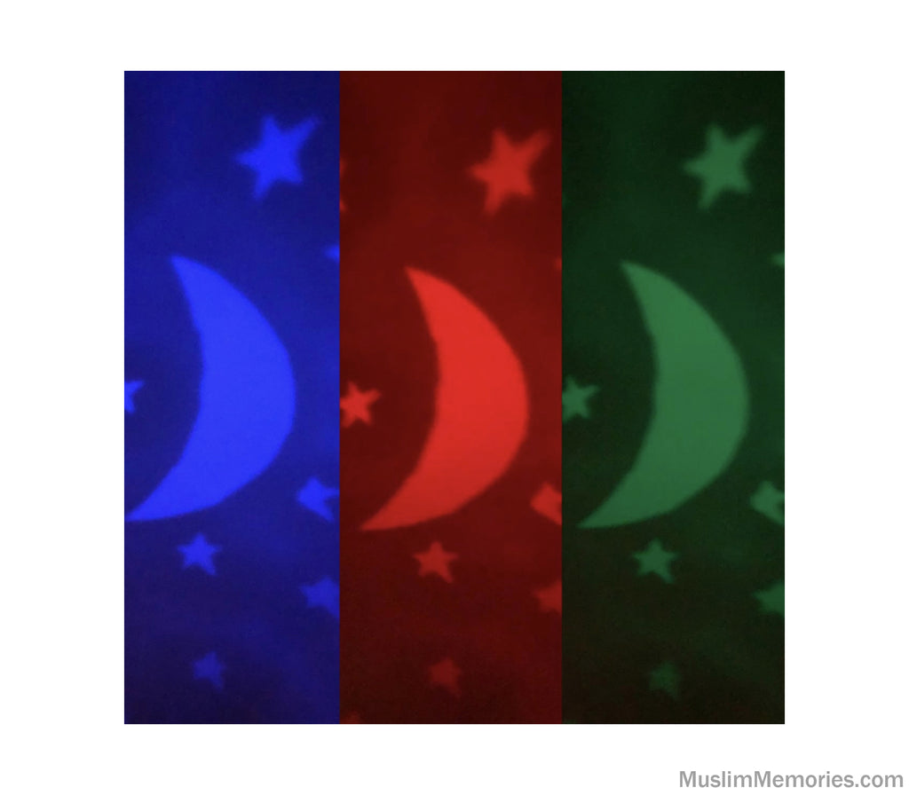 Islamic Baby Crib Mobile Moon and Star with Quran and Light Projection Muslim Memories