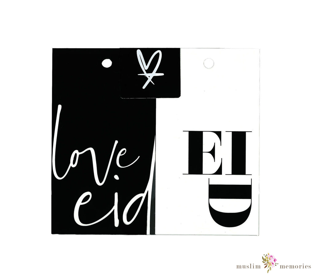 Eid Mubarak Gift Bag Tags Monotype Chic Muslim Memories