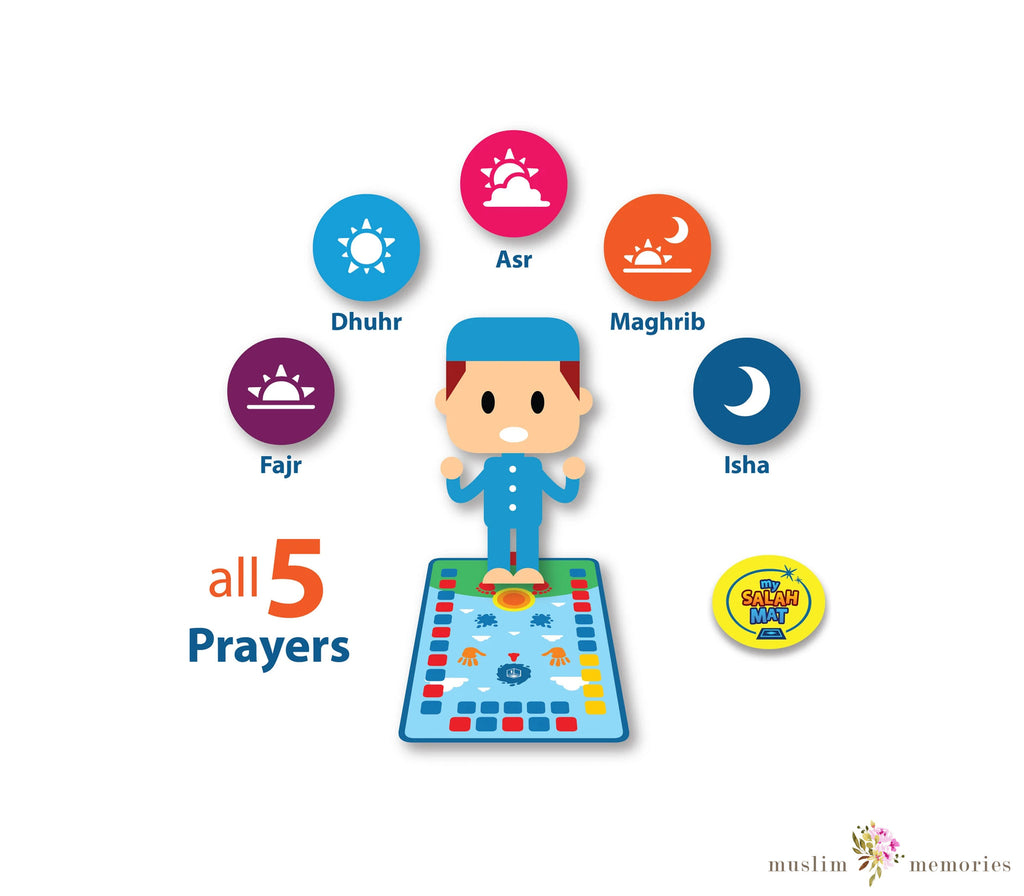 New My Salah Mat Educational Interactive Prayer Mat Now With 5 Prayers Muslim Memories