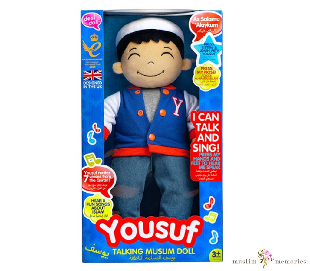 Islamic Doll Toy Yousuf Talking Doll Listen & Learn with Yousuf! Desi Doll Company