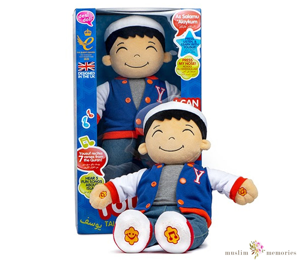 Islamic Doll Toy Yousuf Talking Doll Listen & Learn with Yousuf! Desi Doll Company